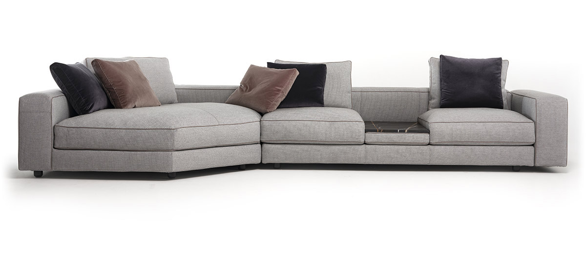 Mussi Sinfonia sectional sofa with insert table