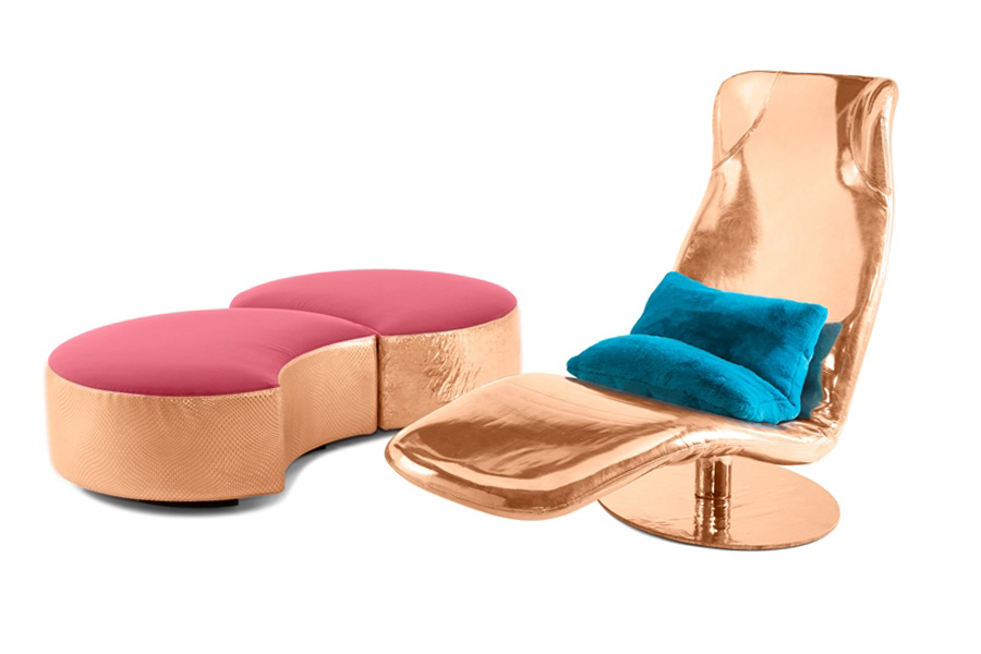 Mussi masterpieces: custom cover for Kangura armchair and Sedutalonga sofa