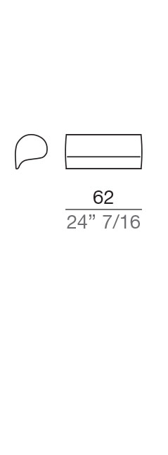 Mussi Flow Divano Appoggiatesta 62 cm - AP62