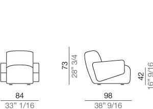 Mussi Flow Poltrona 84 cm - P84