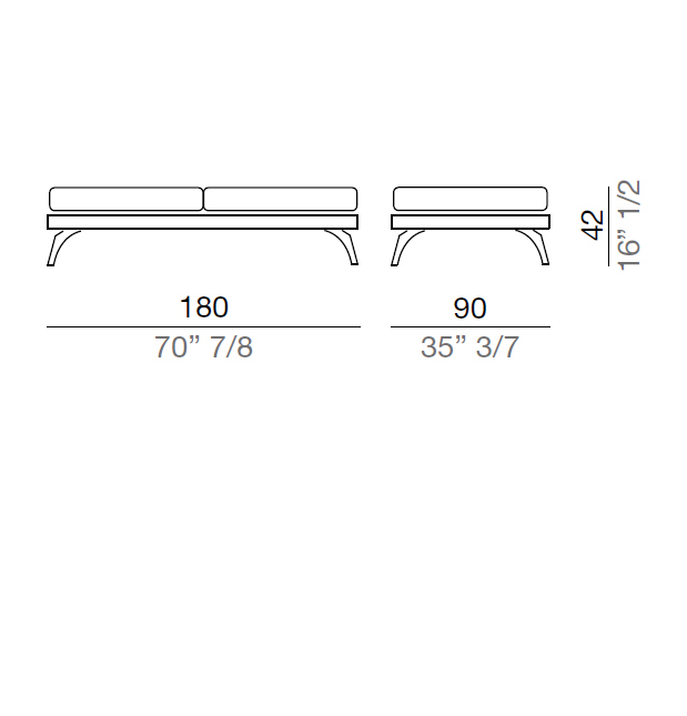 Mussi Acanto Pouf 180x90 cm - PF2_180