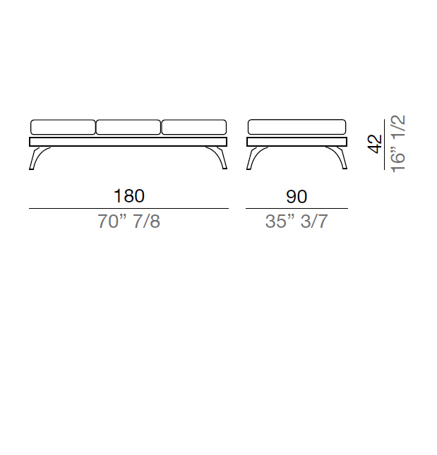 Mussi Acanto Pouf 180x90 cm - PF2_180