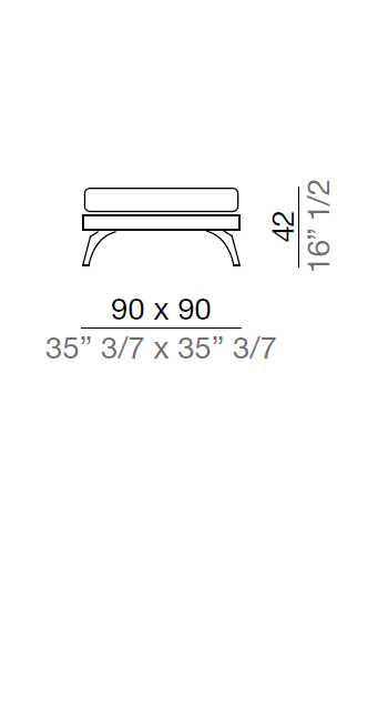 Mussi Acanto Pouf 90x90 cm - PF90