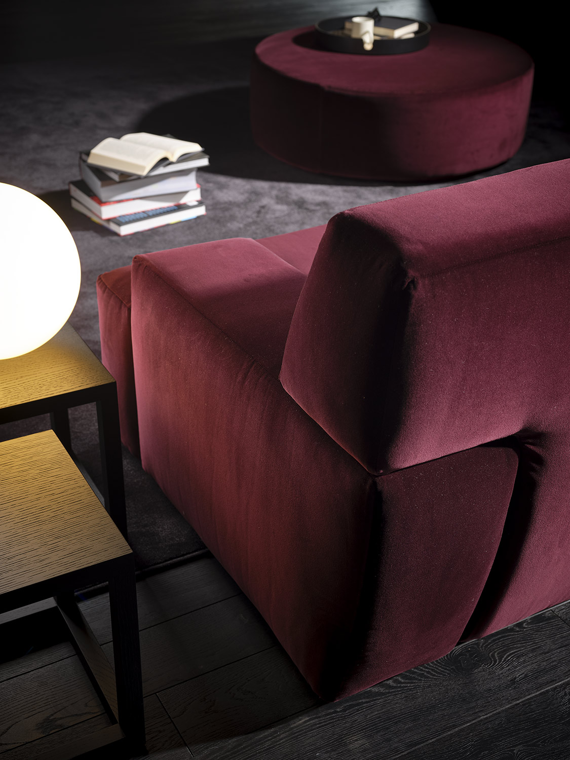 Mussi Brera sofa backrest and armrest detail