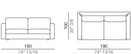 Modena Divano 190 cm - D190