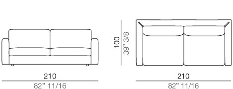 Modena Divano 210 cm - D210