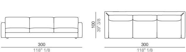 Modena Divano 300 cm - D300