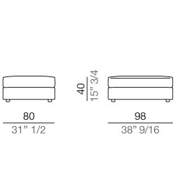 Modena Divano Pouf 80x98 cm - PF80_98