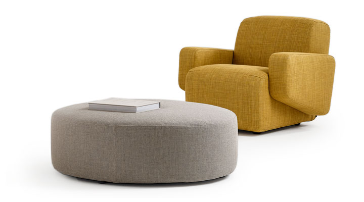 Mussi poltrona Flow gialla design MYGG