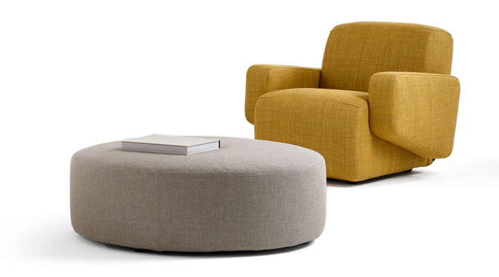 Mussi poltrona Flow gialla design MYGG