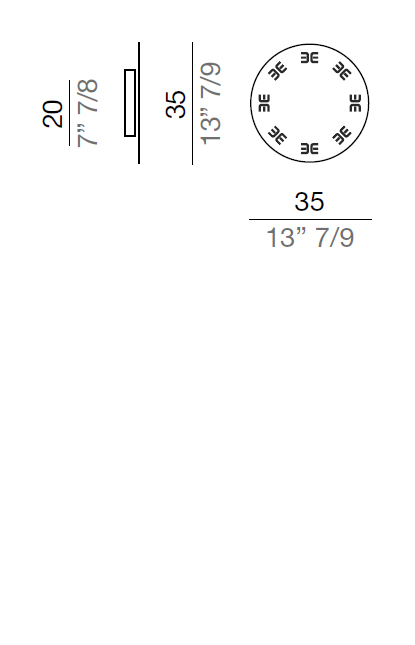 Mussi Eclissi Lampada Ø 35 cm - E35