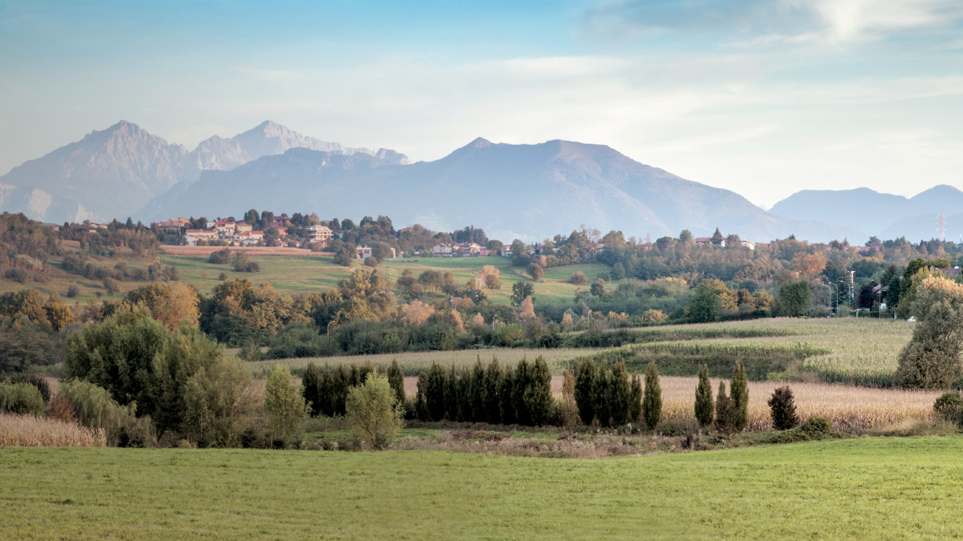 Mussi sostenibilità: paesaggio della Brianza