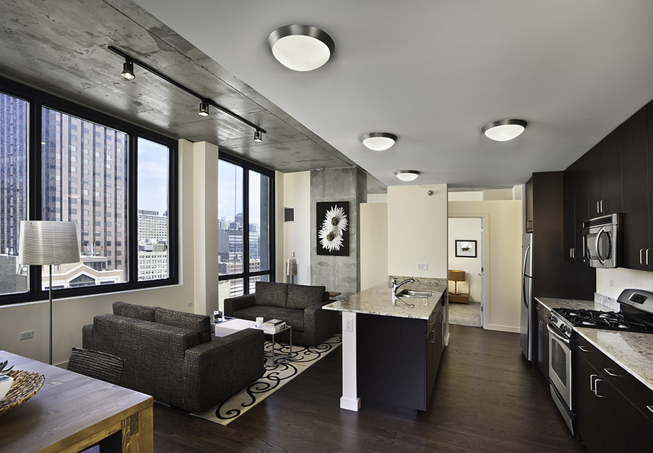 Mussi contract furniture projects: Buren Chicago interiors