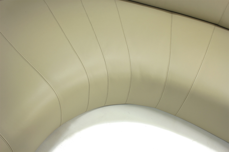 Mussi design project: Palù sofa seat detail