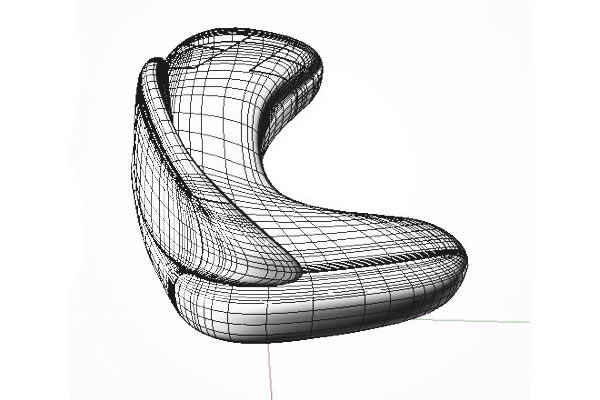 Giorgio Palù design sofa sketch